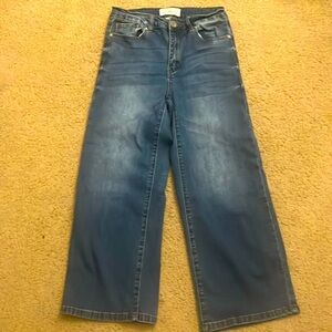 Ashley Mason cropped wide leg denim pants sz 5